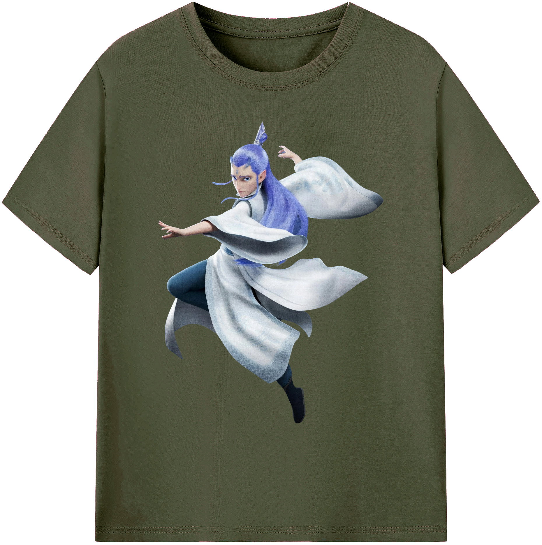 （画像用） Ne Zha 2 ナタ 魔童の大暴れ 綿100％ メンズ半袖Tシャツ｜肌触りやわらか＆通気性